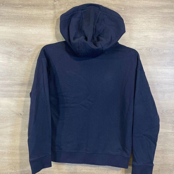 Banana Republic Mens Hoodie Blue Sz Small Preppy Logo Gorpcore Outdoor Pullover - Picture 6 of 8